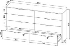 Комод Интерлиния Концепт КТ-К197 (белый платинум/антрацит)