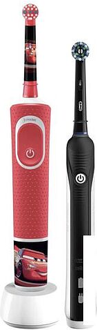 Комплект зубных щеток Oral-B Pro 1 Cross Action и Kids D16.513.1U + D100.410.2K (черный)