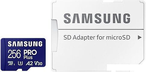 Карта памяти Samsung PRO Plus microSDXC 256GB MB-MD256SA/EU (с адаптером)