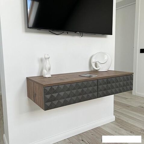 Тумба Shtabe Simple 7010 эко (графит/дуб веллингтон)