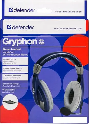 Наушники с микрофоном Defender Gryphon 750 [63748]