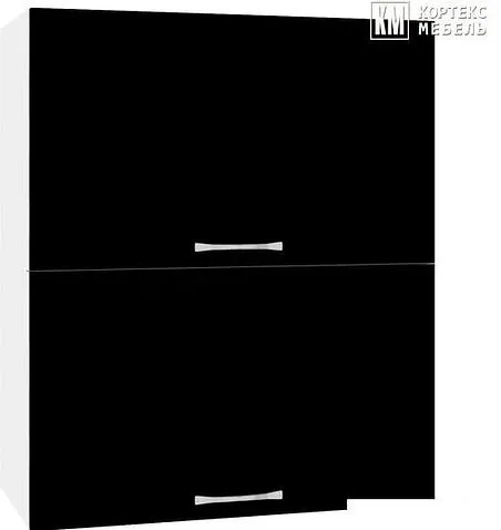 Шкаф навесной Кортекс-мебель Корнелия Лира ВШ60-2г (черный)