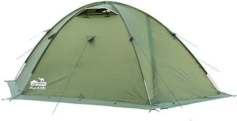 Экспедиционная палатка TRAMP Rock 4 v2 (зеленый)