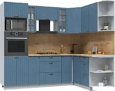 Готовая кухня Интерлиния Берес 1.68x2.4 ВТ правая (дуб лазурный/дуб бунратти) Готовая кухня Интерлиния Берес 1.68x2.4 ВТ правая (дуб лазурный/дуб бунратти)