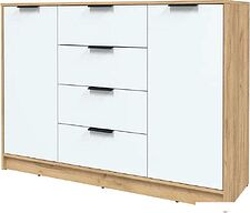 Тумба Интерлиния Концепт КТ-Т140 (белый платинум/дуб золотой)