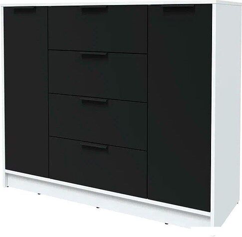 Тумба Интерлиния Концепт КТ-Т120 (черный/белый платинум)