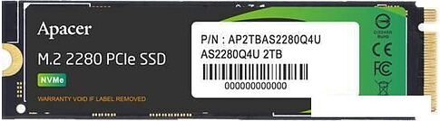 SSD Apacer AS2280Q4U M.2 PCIe Gen4 x4 4TB AP4TBAS2280Q4U-1