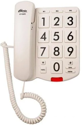 Проводной телефон Ritmix RT-520 (белый)