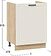 Шкаф напольный Трия Лорас 1Н6М с одной дверью (дуб крафт золотой/холст брюле)