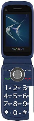 Кнопочный телефон Maxvi E6 (синий)