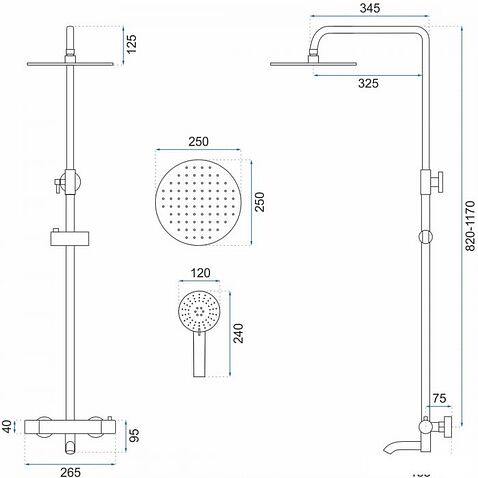 Душевая система  Rea REA-P8763