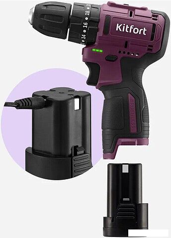 Ударная дрель-шуруповерт Kitfort KT-6505 (с 1-им АКБ)
