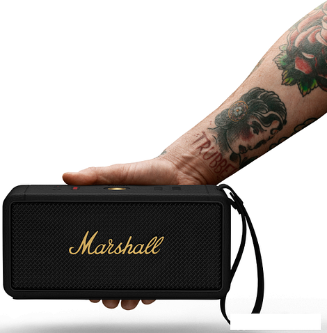 Беспроводная колонка Marshall Middleton (черный/латунь)