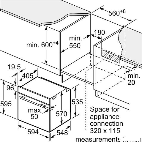 Электрический духовой шкаф Bosch Serie 4 HJA737BR0