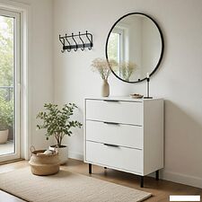 Комод Mio Tesoro Rimini KOM3S (белый/белый)
