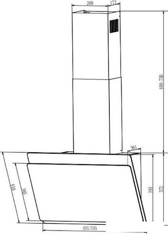 Кухонная вытяжка Faber Tocco BK 50 330.0702.952