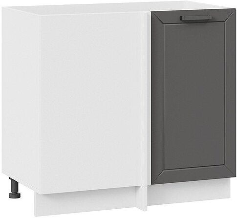 Шкаф напольный Трия Лорас 1Н9У (белый/холст вулкан)