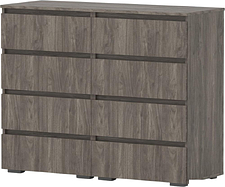 Комод Кортекс-мебель Бари 120 8ш (орех элия/орех элия/орех элия)