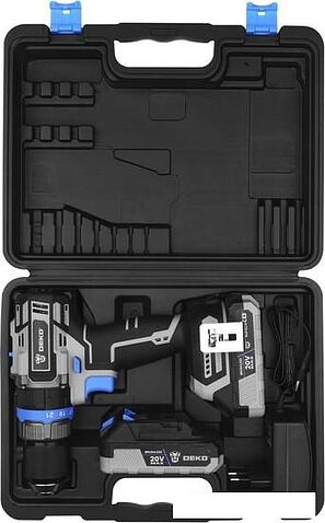 Ударная дрель-шуруповерт Deko DKCID20 063-4421 (с 2-мя АКБ, кейс)