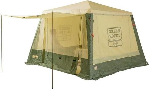 Тент-шатер Camping World Green Hotel Volga 138199 (зеленый/бежевый)