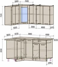 Готовая кухня Интерлиния Мила 12x15 (антрацит/серебро) Готовая кухня Интерлиния Мила 12x15 (антрацит/серебро)