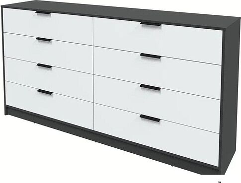 Комод Интерлиния Концепт КТ-К197 (белый платинум/антрацит)