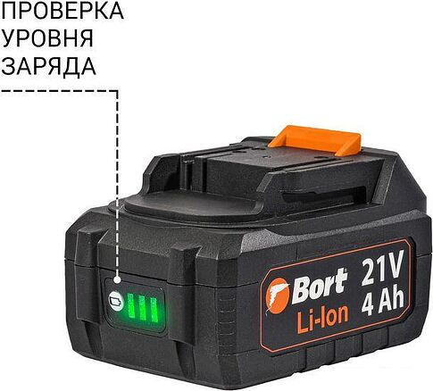 Угловая шлифмашина Bort BWS-21LI (с 2-мя АКБ, кейс)