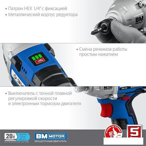 Винтоверт Зубр Профессионал GVB-250 (без АКБ)