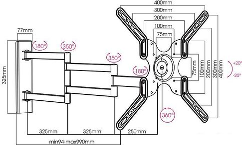 Кронштейн Arm Media LCD-900