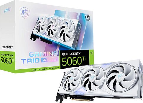 Видеокарта MSI GeForce RTX 5060 Ti 8G Gaming Trio OC White