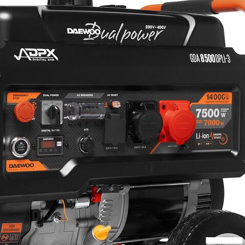 Бензиновый генератор Daewoo Power GDA 8500DPLi-3