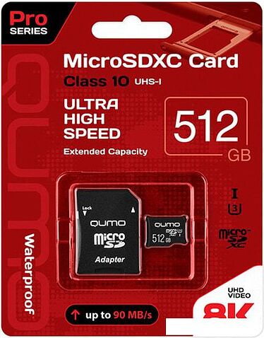 Карта памяти QUMO microSDXC QM512GMICSDXC10U3 512GB