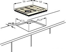 Варочная панель Monsher MKFG 60G40ME096-WFT