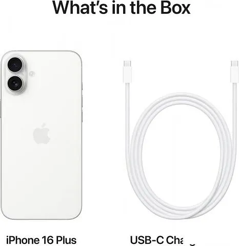 Смартфон Apple iPhone 16 Plus 256GB (белый)
