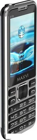 Кнопочный телефон Maxvi X10i (серебристый металлик)