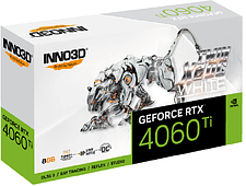 Видеокарта Inno3D GeForce RTX 4060 Ti 8GB Twin X2 OC White N406T2-08D6X-171153W Видеокарта Inno3D GeForce RTX 4060 Ti 8GB Twin X2 OC White N406T2-08D6X-171153W