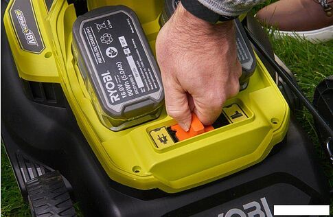Газонокосилка Ryobi RY18LMH37A-250 Hybrid (с 2-мя АКБ)