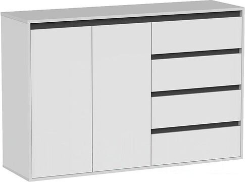 Тумба Интермебель Рио-3 Р-003 (белый/графит серый)