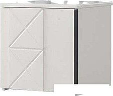 Тумба КМК Мебель 1Д Агата КМК 1001.2 (белый текстурный/дуб полярный)