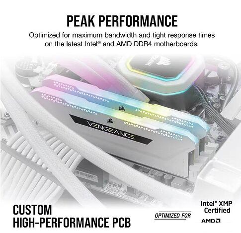 Оперативная память Corsair Vengeance RGB PRO SL 2x8ГБ DDR4 3600 МГц CMH16GX4M2D3600C18W