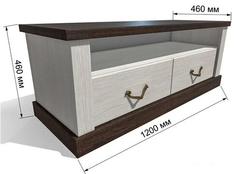 Тумба Интерлиния ТР-Т120 (вудлайн кремовый-дуб венге)