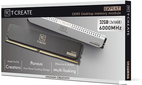 Оперативная память Team T-Create Expert 2x48ГБ DDR5 6400 МГц CTCED596G6400HC32ADC01