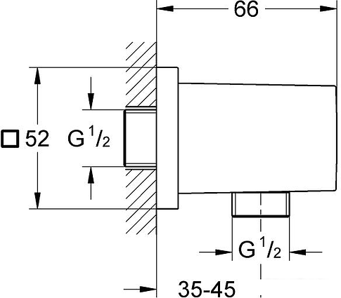 Шланговое подключение Grohe Euphoria Cube 27704000
