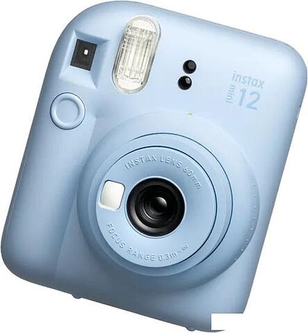 Фотоаппарат Fujifilm Instax Mini 12 (голубой) + голубой чехол Sundays с ремнем