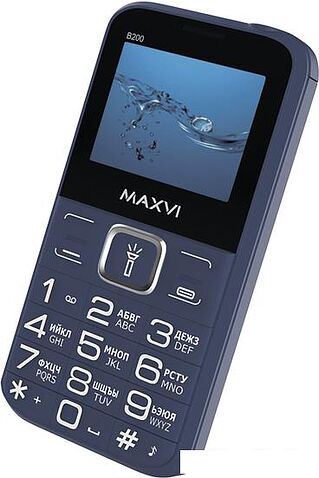Кнопочный телефон Maxvi B200 (синий)