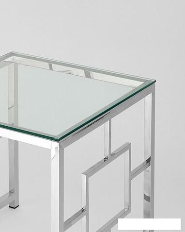 Журнальный столик Stool Group Бруклин 55x55 EET-013 (прозрачное стекло/сталь серебристый)