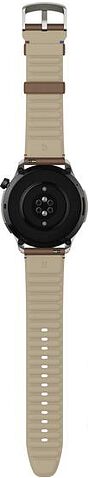 Умные часы Amazfit GTR 4 (серебристый, с коричневым кожаным ремешком)