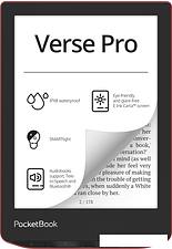 Электронная книга PocketBook A4 634 Verse Pro (страстно-красный) Электронная книга PocketBook A4 634 Verse Pro (страстно-красный)