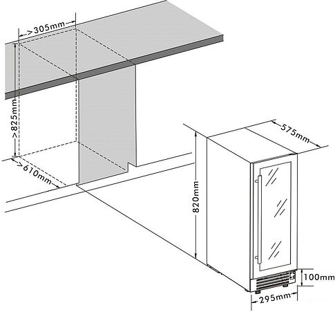 Винный шкаф Cellar Private CP017-2TBH со скрытой ручкой