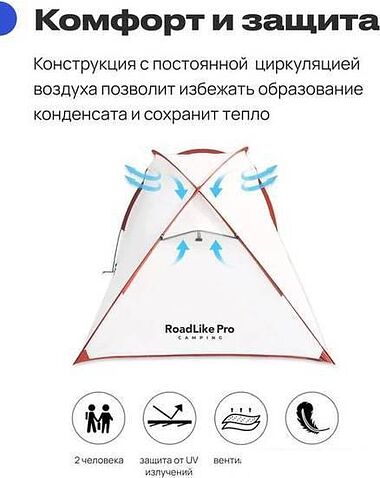 Треккинговая палатка RoadLike Pro Triple Light (белый)